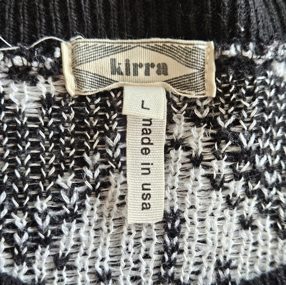 Kirra Black and White Zig-Zag Striped Oversized Sweater - Picture 3 of 5